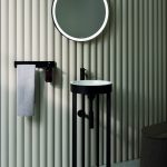 Säulenwaschtische präsentieren sich klar und leicht