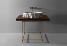 Waschbecken wie in Samt gehüllt