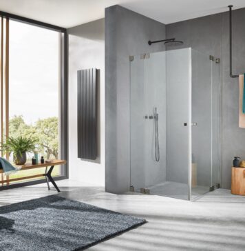 Glasduschen in edler Gunmetal-Oberfläche