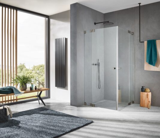 Glasduschen in edler Gunmetal-Oberfläche