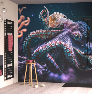 Kunstwerke in der Dusche