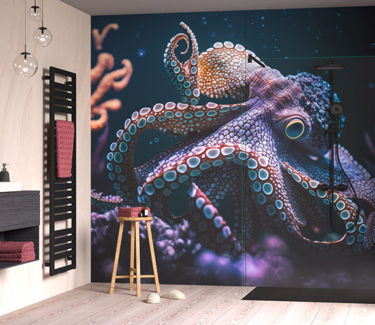 Kunstwerke in der Dusche